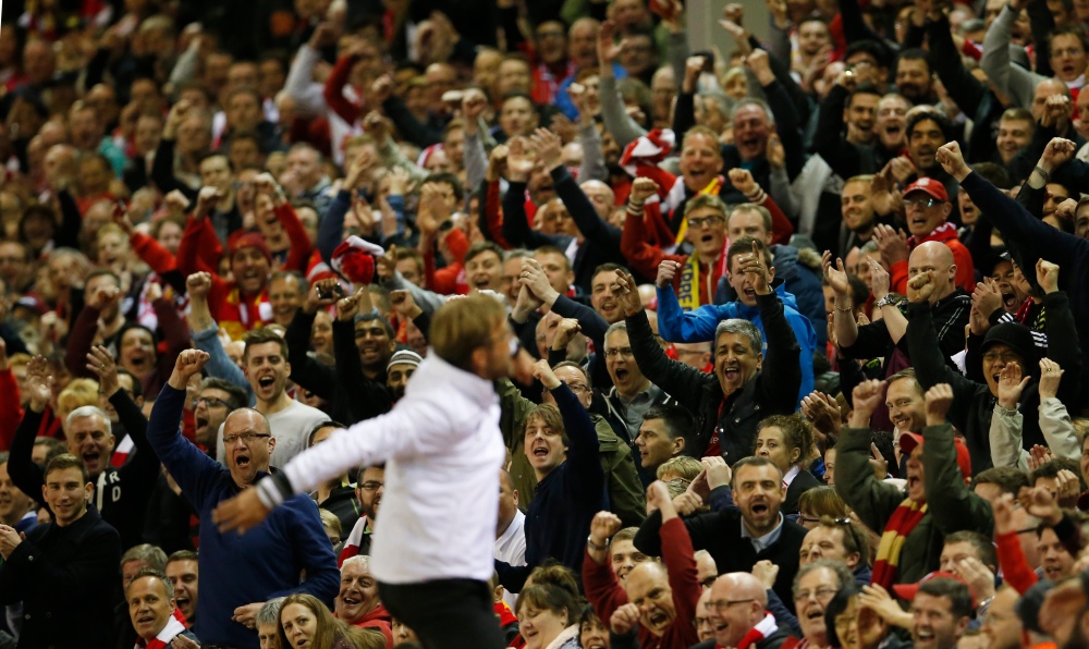 Jubelt Klopp auch heute Abend mit den Liverpooler Fans? Action Images via Reuters / Lee Smith 